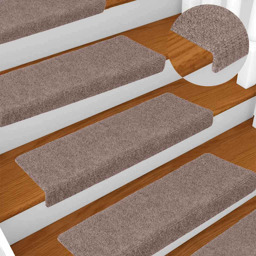 Stufenmatten Selbstklebend 5 Stk. 65x21x4 cm Creme Rechteckiger Rand