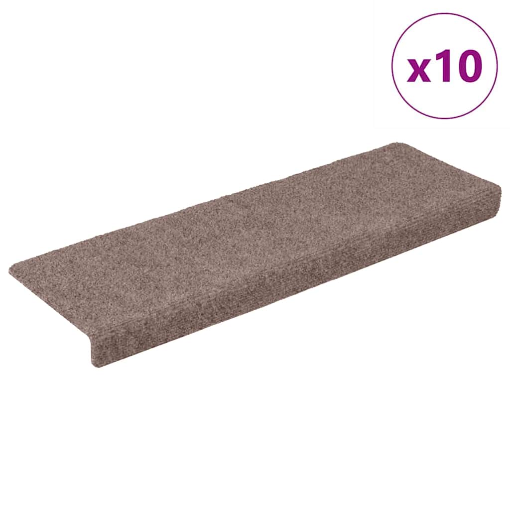 Stufenmatten Selbstklebend 10 Stk. 65x21x4 cm Creme Rechteckiger Rand