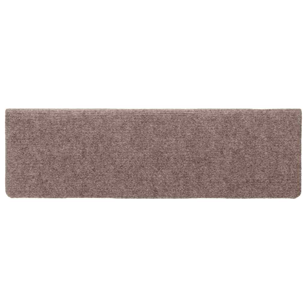 Stufenmatten Selbstklebend 10 Stk. 65x21x4 cm Creme Rechteckiger Rand