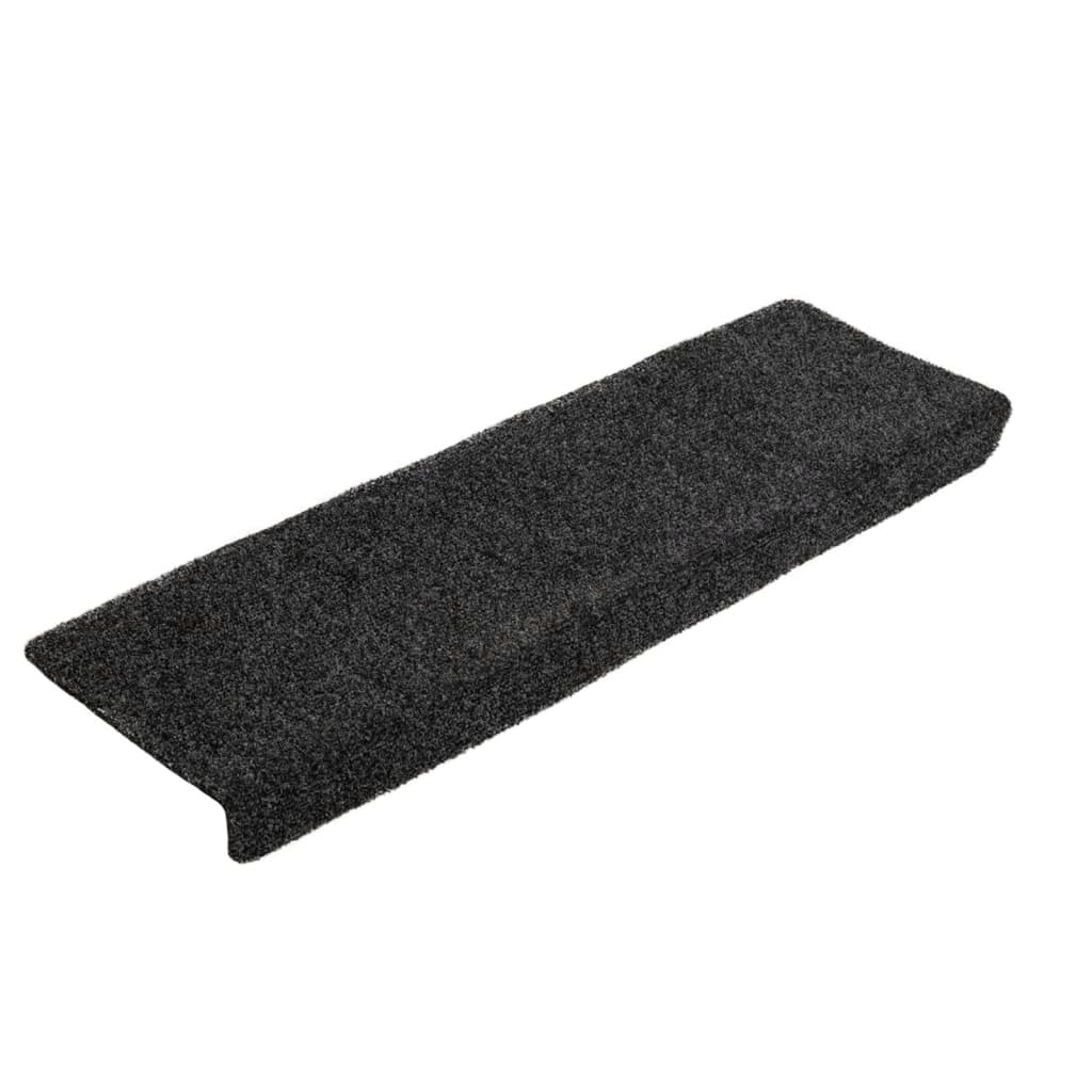 Tapis de marchettes auto-adhésifs 5 pièces 65x21x4 cm Gris Bord Rectangulaire