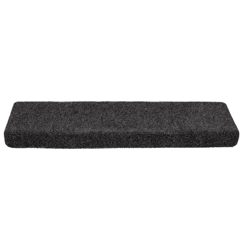 Tapis de marchettes auto-adhésifs 5 pièces 65x21x4 cm Gris Bord Rectangulaire