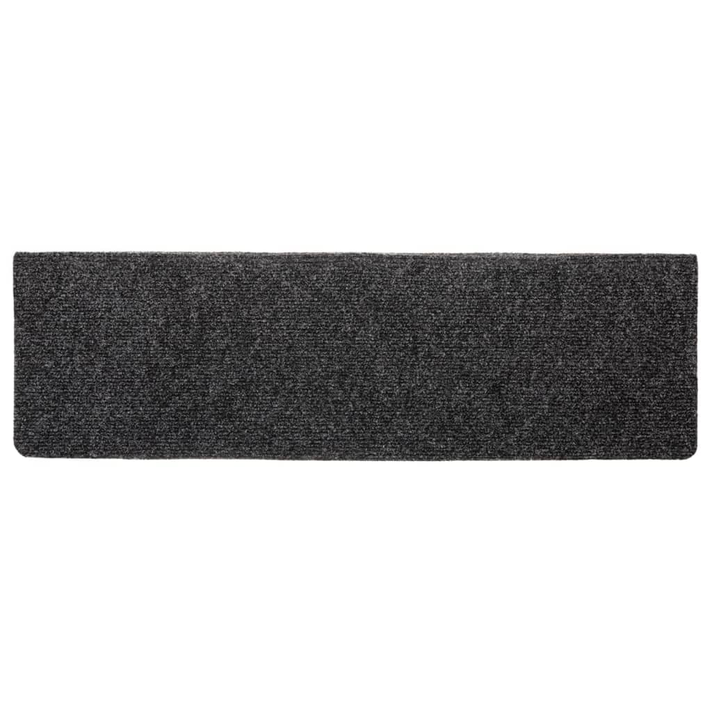 Tapis de marchettes auto-adhésifs 5 pièces 65x21x4 cm Gris Bord Rectangulaire