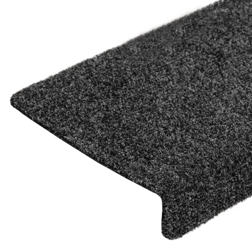 Tapis de marchettes auto-adhésifs 5 pièces 65x21x4 cm Gris Bord Rectangulaire