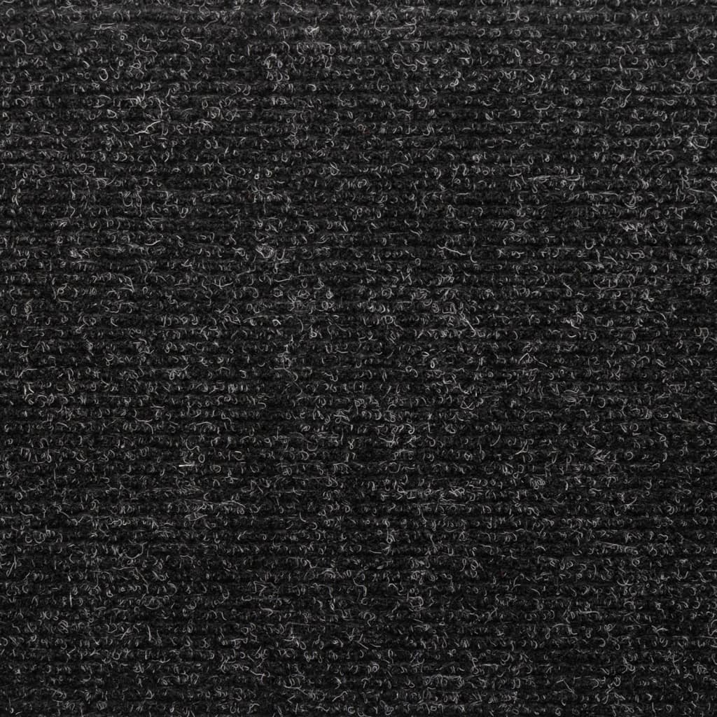 Tapis de marches auto-adhésifs 10 pcs. 65x21x4 cm Noir Bord rectangulaire