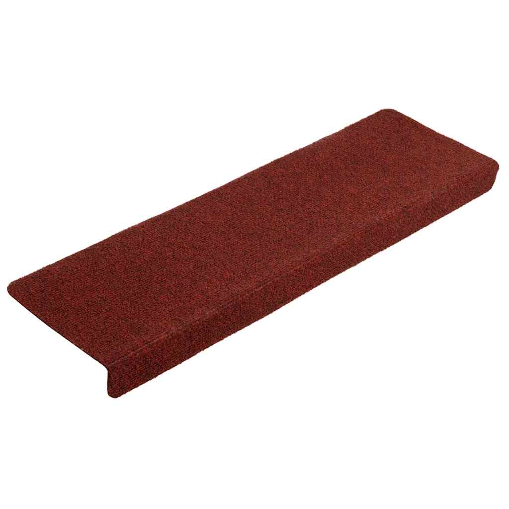 Self-adhesive Stair Mats 5 pcs. 65x21x4 cm Bordeaux Red Rectangular Edge