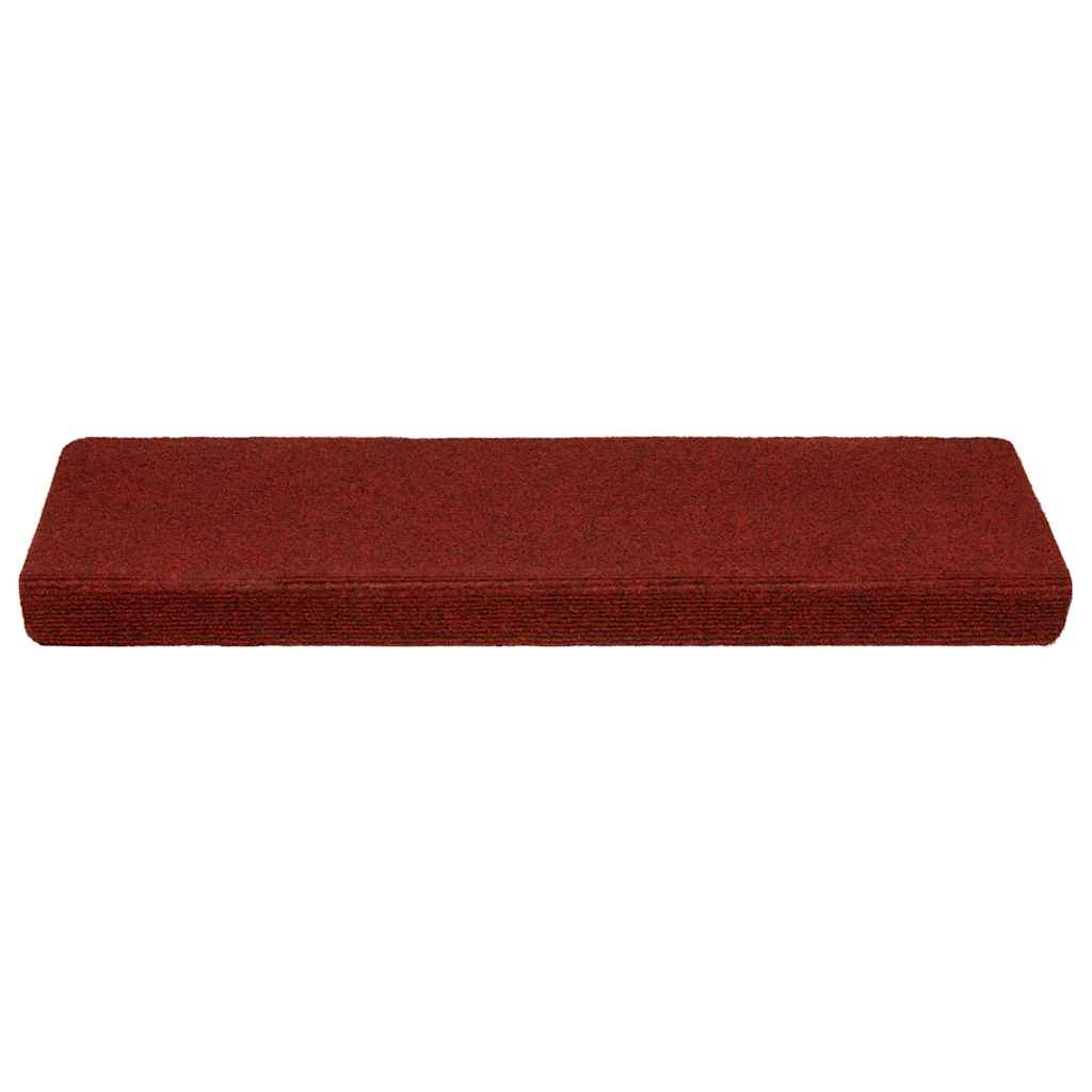 Self-adhesive Stair Mats 5 pcs. 65x21x4 cm Bordeaux Red Rectangular Edge