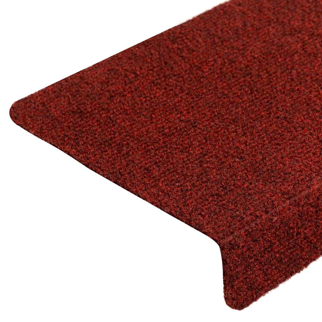 Self-adhesive Stair Mats 5 pcs. 65x21x4 cm Bordeaux Red Rectangular Edge