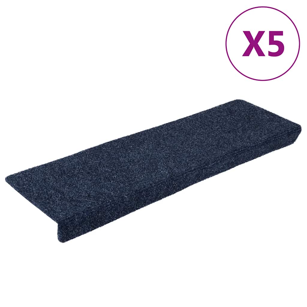 Tapis de marche auto-adhésifs 5 pcs 65x21x4 cm Anthracite Bord rectangulaire