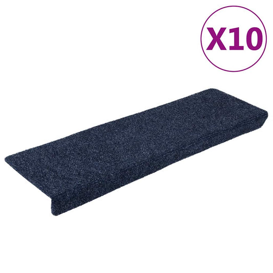 Self-adhesive Stair Mats 10 pcs. 65x21x4 cm Anthracite Rectangular Edge