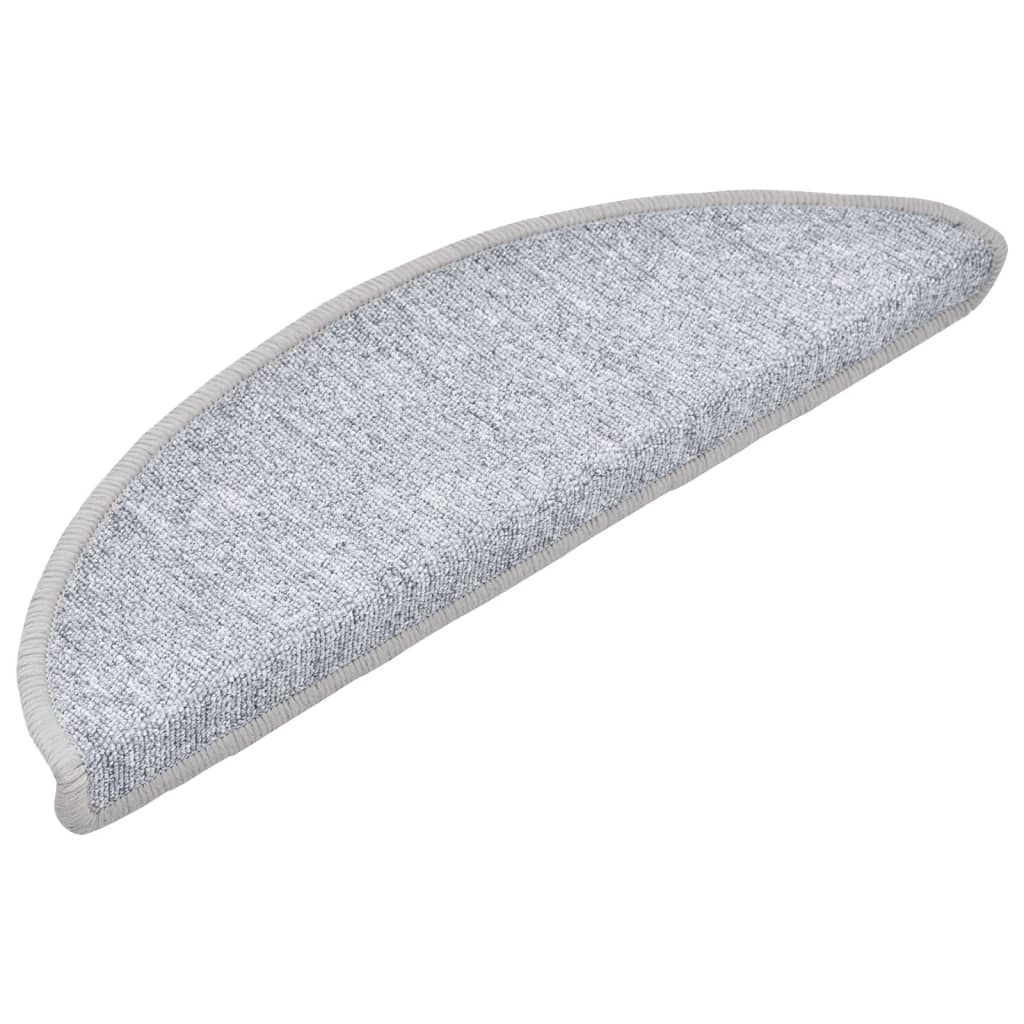 Stufenmatten 10 Stk. 56x17x3 cm Hellgrau Halbrund