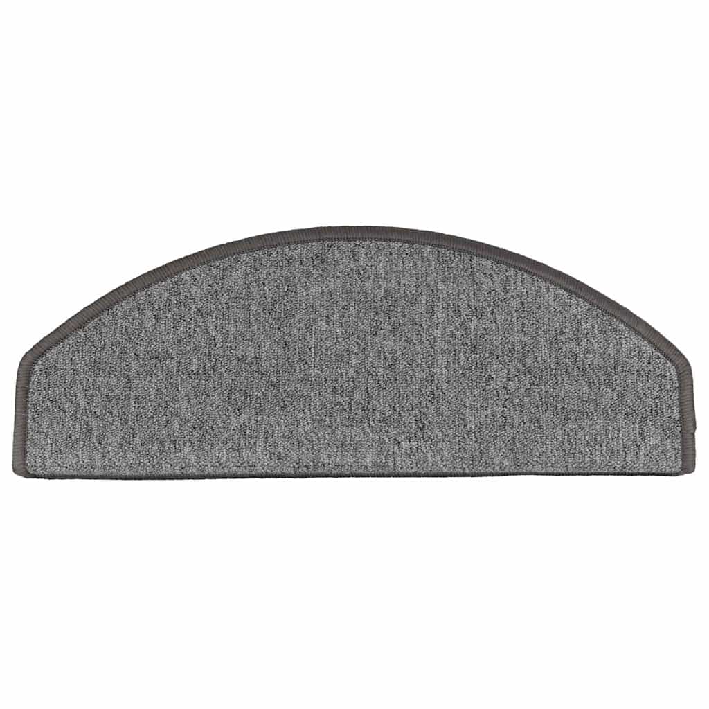 Stufenmatten 10 Stk. 65x24x4 cm Dunkelgrau Halbrund Groß