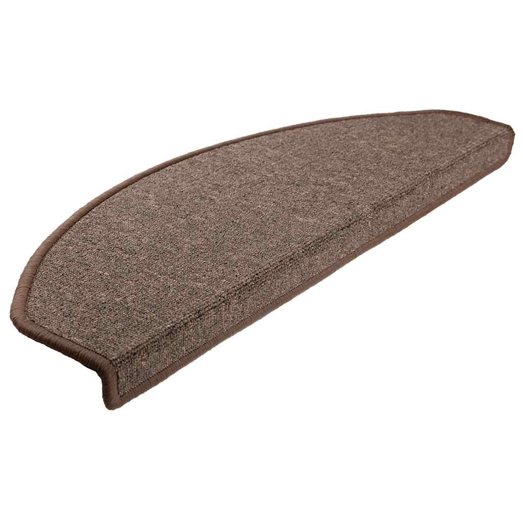 Marches d'escalier 10 pcs 65x24x4 cm Marron café Semi-circulaire Grande