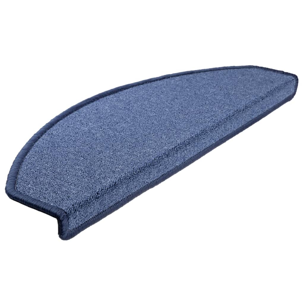 Marches d'escalier 10 pcs. 65x24x4 cm Bleu Demi-Rond Grand