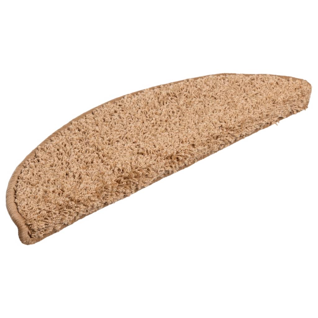 Tapis de marchettes 10 pcs 56x17x3 cm Beige Semi-circulaire