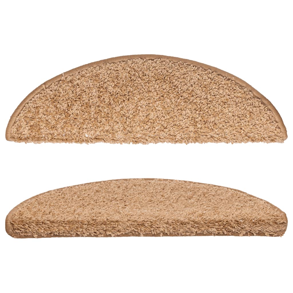 Tapis de marchettes 10 pcs 56x17x3 cm Beige Semi-circulaire