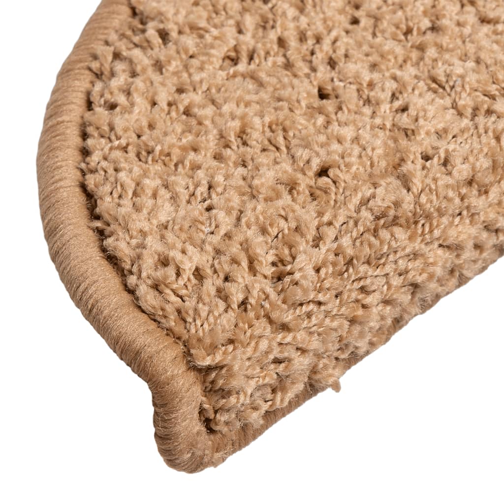 Tapis de marchettes 10 pcs 56x17x3 cm Beige Semi-circulaire