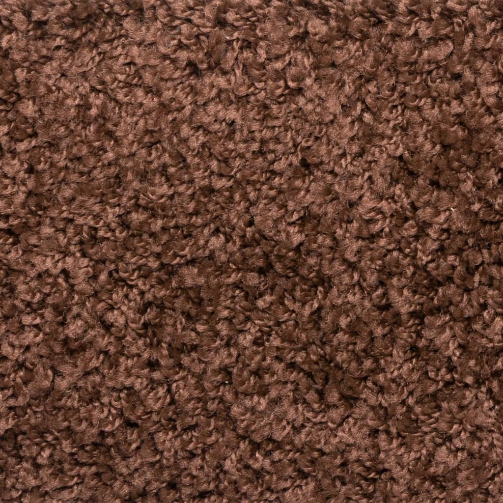 Stair Mats 10 pcs. 56x17x3 cm Brown Semi-circular