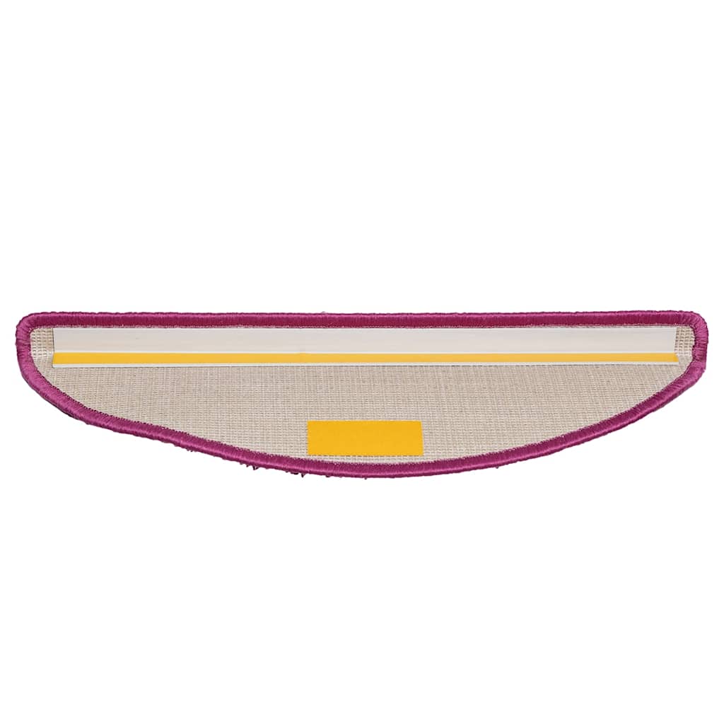Stair Mats 10 pcs. 56x17x3 cm Violet Half Round