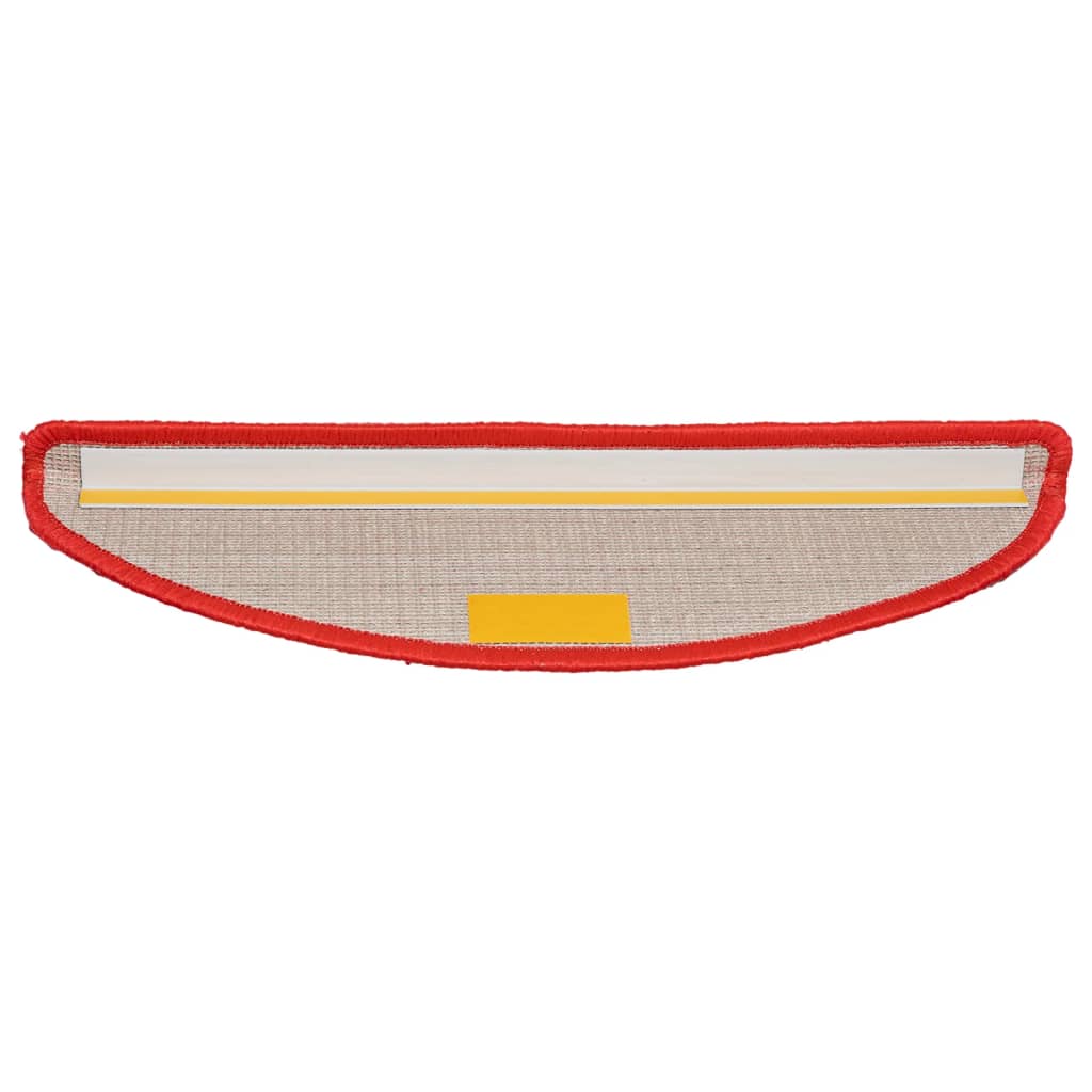 Tapis de marchettes 10 pcs. 56x17x3 cm Rouge Semi-circulaire