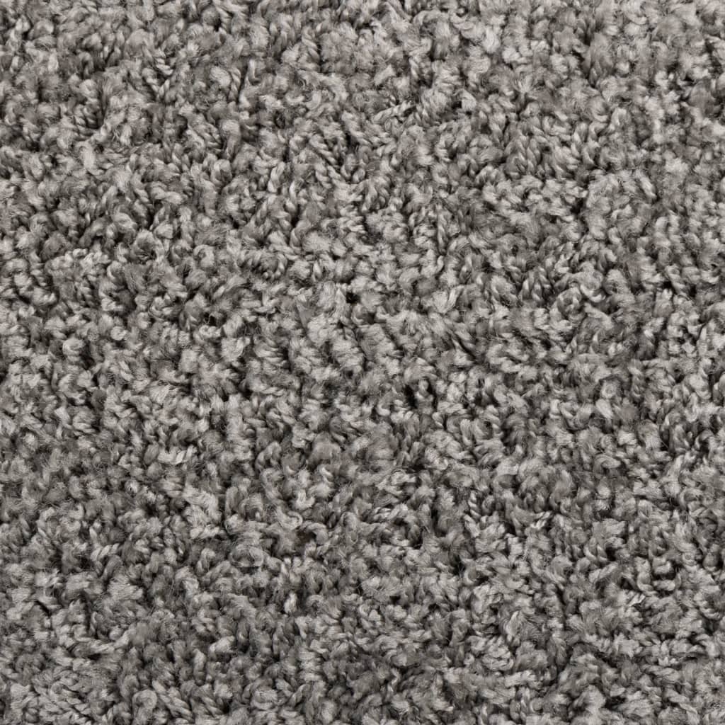Tapis de marche d'escalier 10 pièces 65x21x4 cm Gris Demi-rond Grand