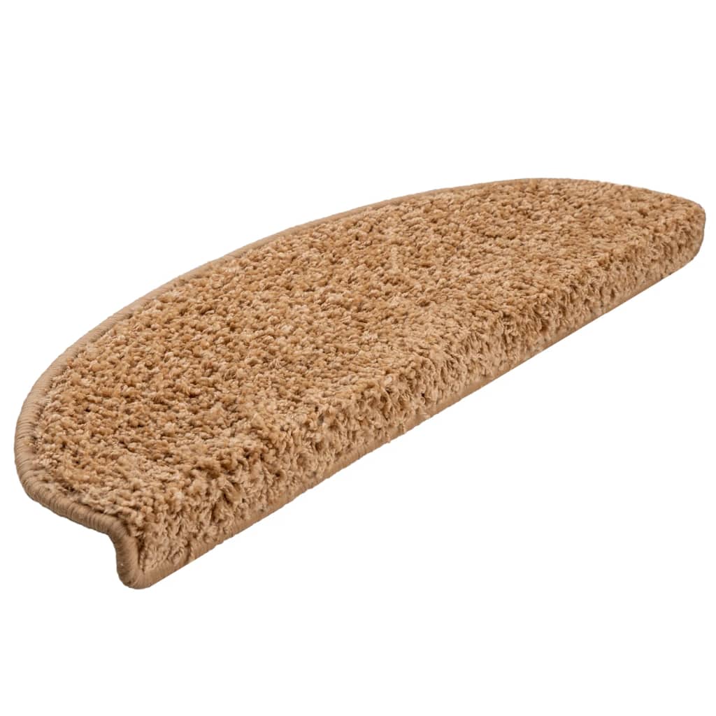 Marches d'escalier 10 pcs 65x21x4 cm Beige Demi-rond Grand