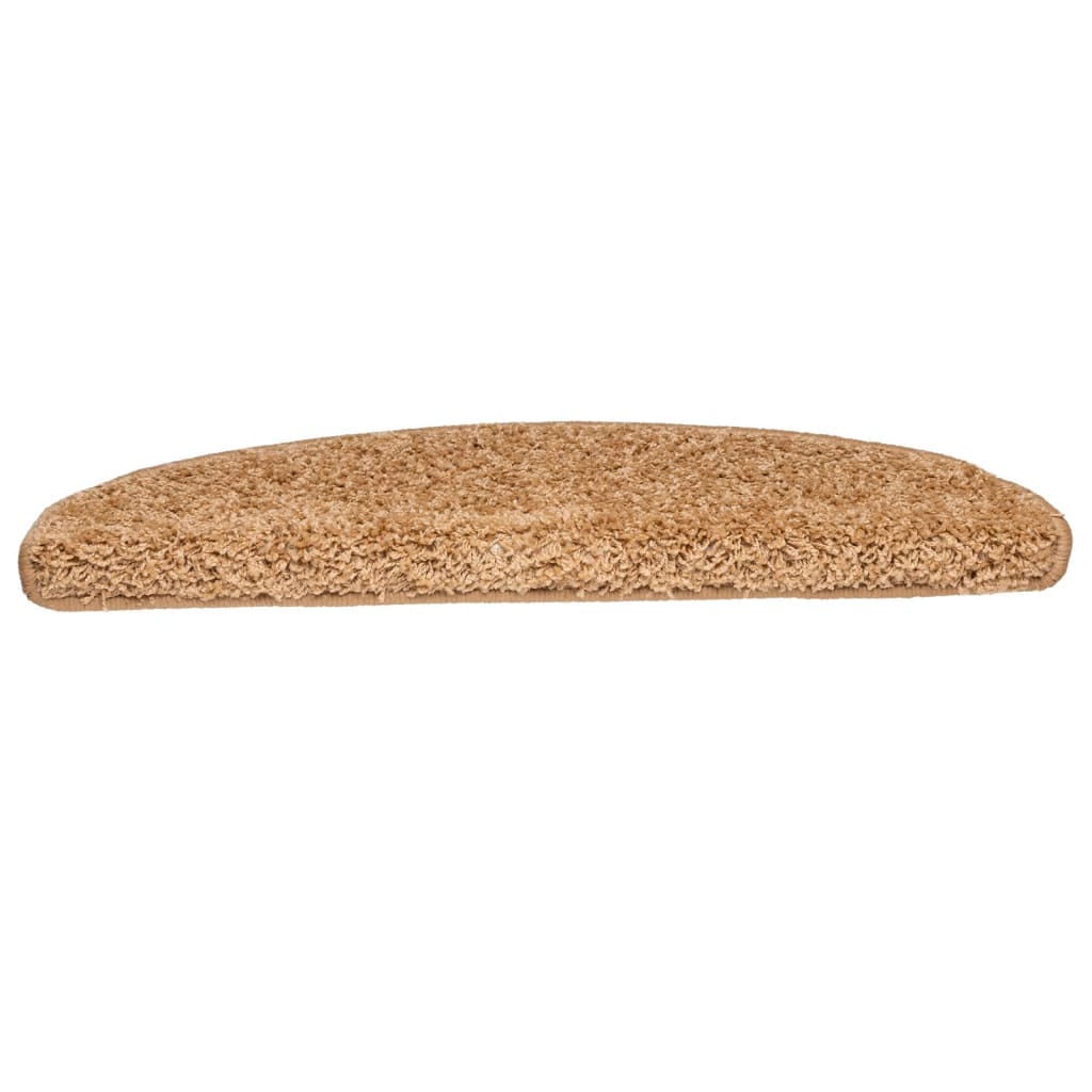 Marches d'escalier 10 pcs 65x21x4 cm Beige Demi-rond Grand