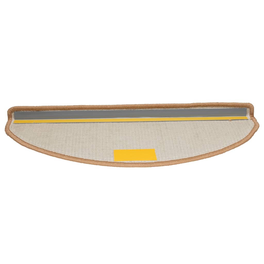 Marches d'escalier 10 pcs 65x21x4 cm Beige Demi-rond Grand