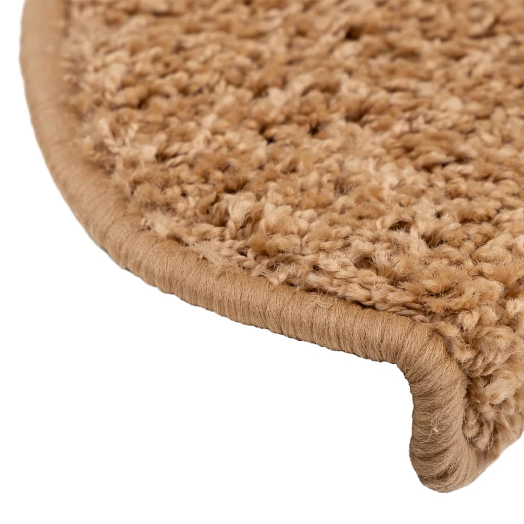 Marches d'escalier 10 pcs 65x21x4 cm Beige Demi-rond Grand