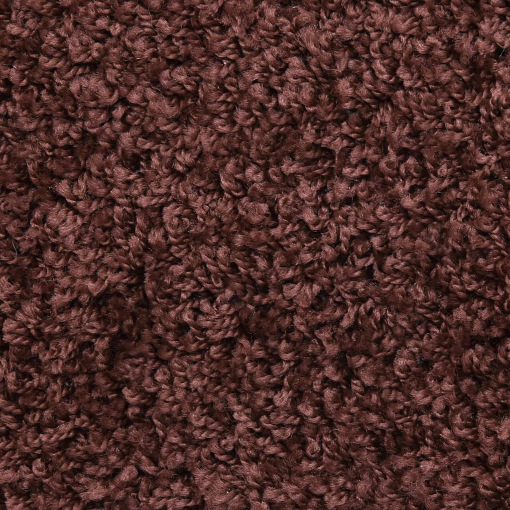 Tapis de marche d'escalier 10 p. 65x21x4 cm Brun Demi-rond Grand