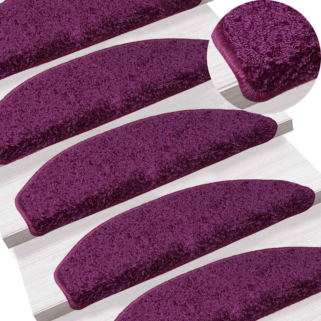 Marches d'escalier 10 p. 65x21x4 cm Violet Demi-rond Grand