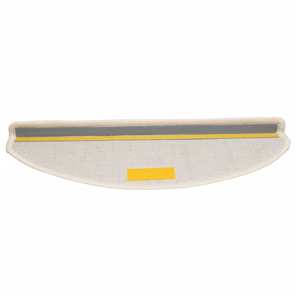 Marches d'escalier 10 pièces 65x21x4 cm Blanc Demi-rond Grand