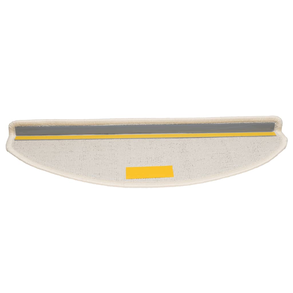 Marches d'escalier 10 pièces 65x21x4 cm Blanc Demi-rond Grand