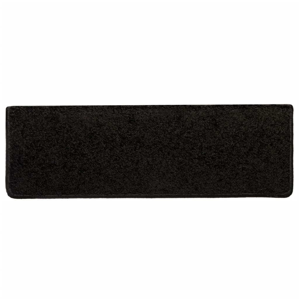 Stair Mats 10 pcs. 65x21x4 cm Black Rectangular Edge