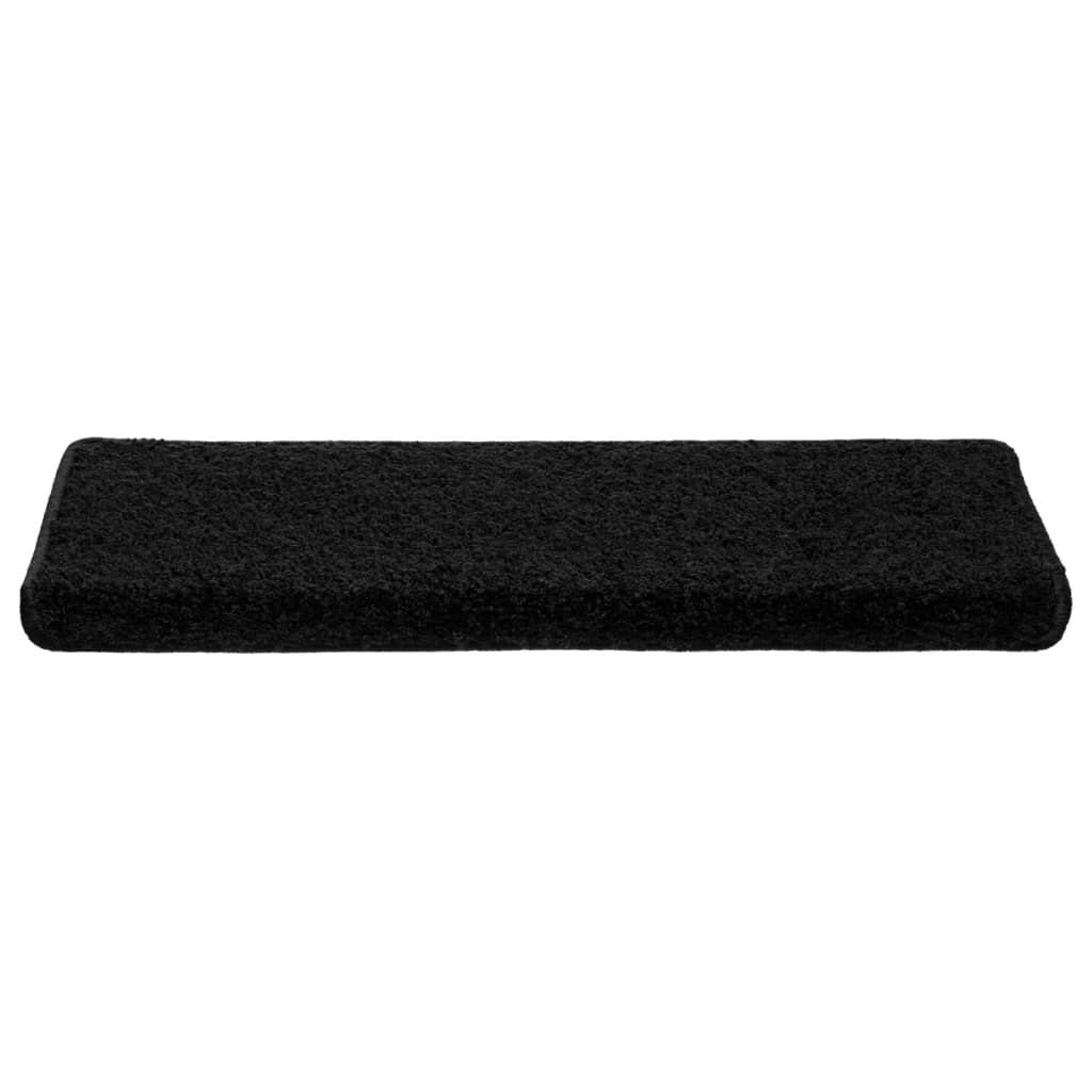 Stair Mats 10 pcs. 65x21x4 cm Black Rectangular Edge