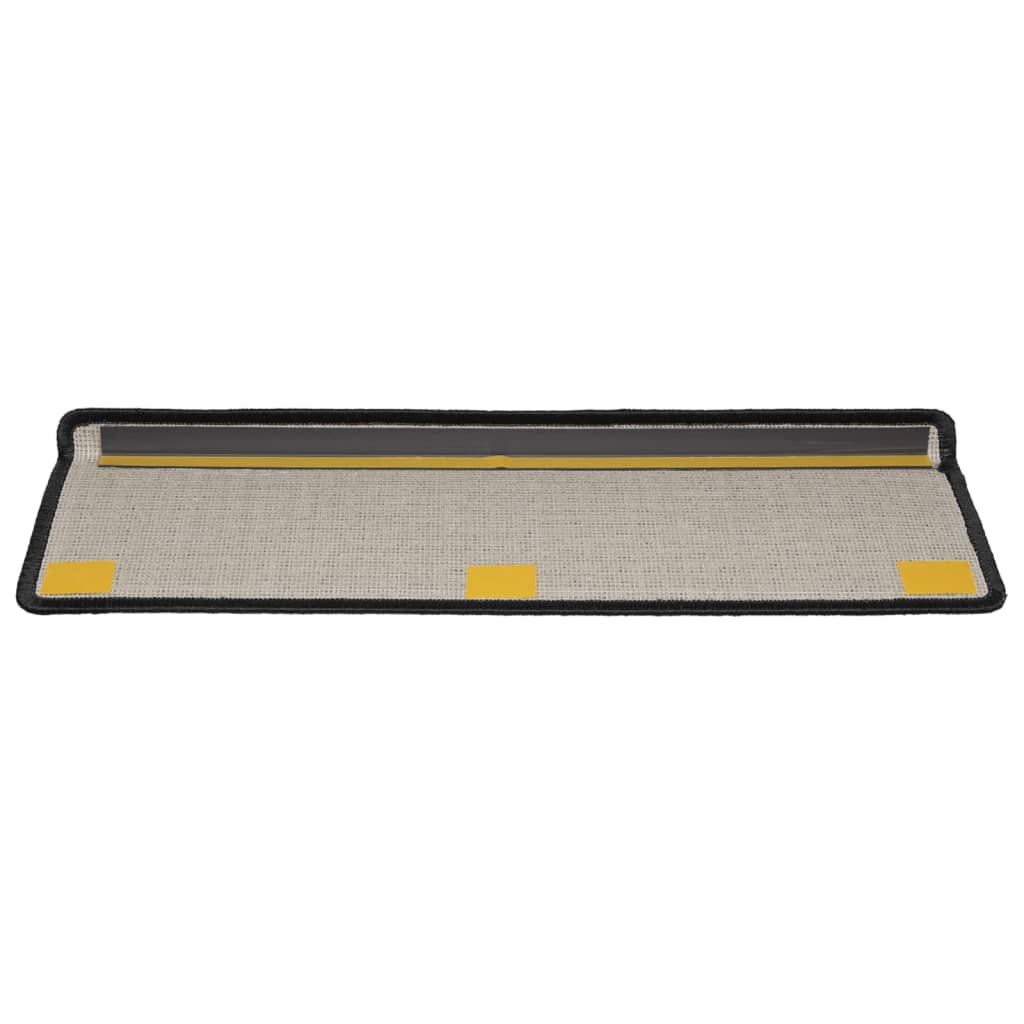 Stair Mats 10 pcs. 65x21x4 cm Black Rectangular Edge