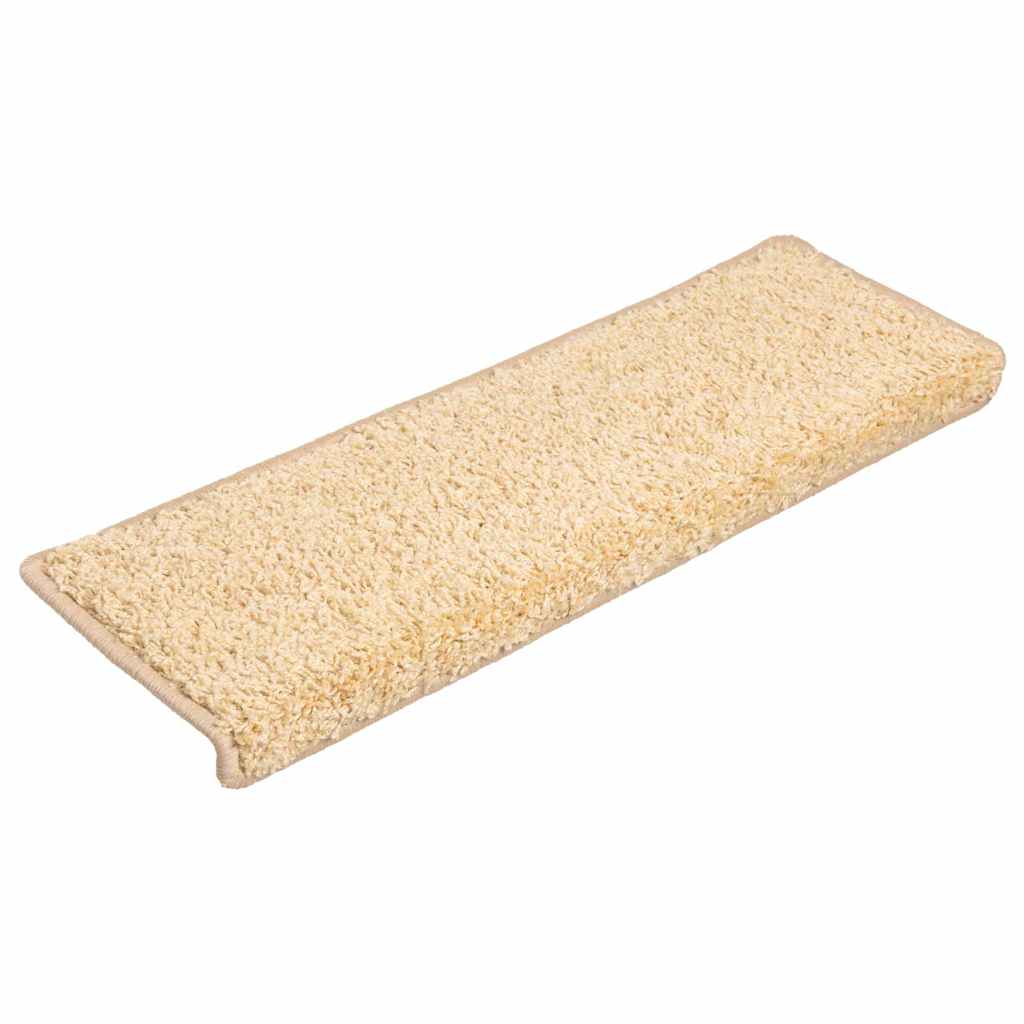 Marches d'escalier 10 pcs. 65x21x4 cm Crème Bord Rectangulaire