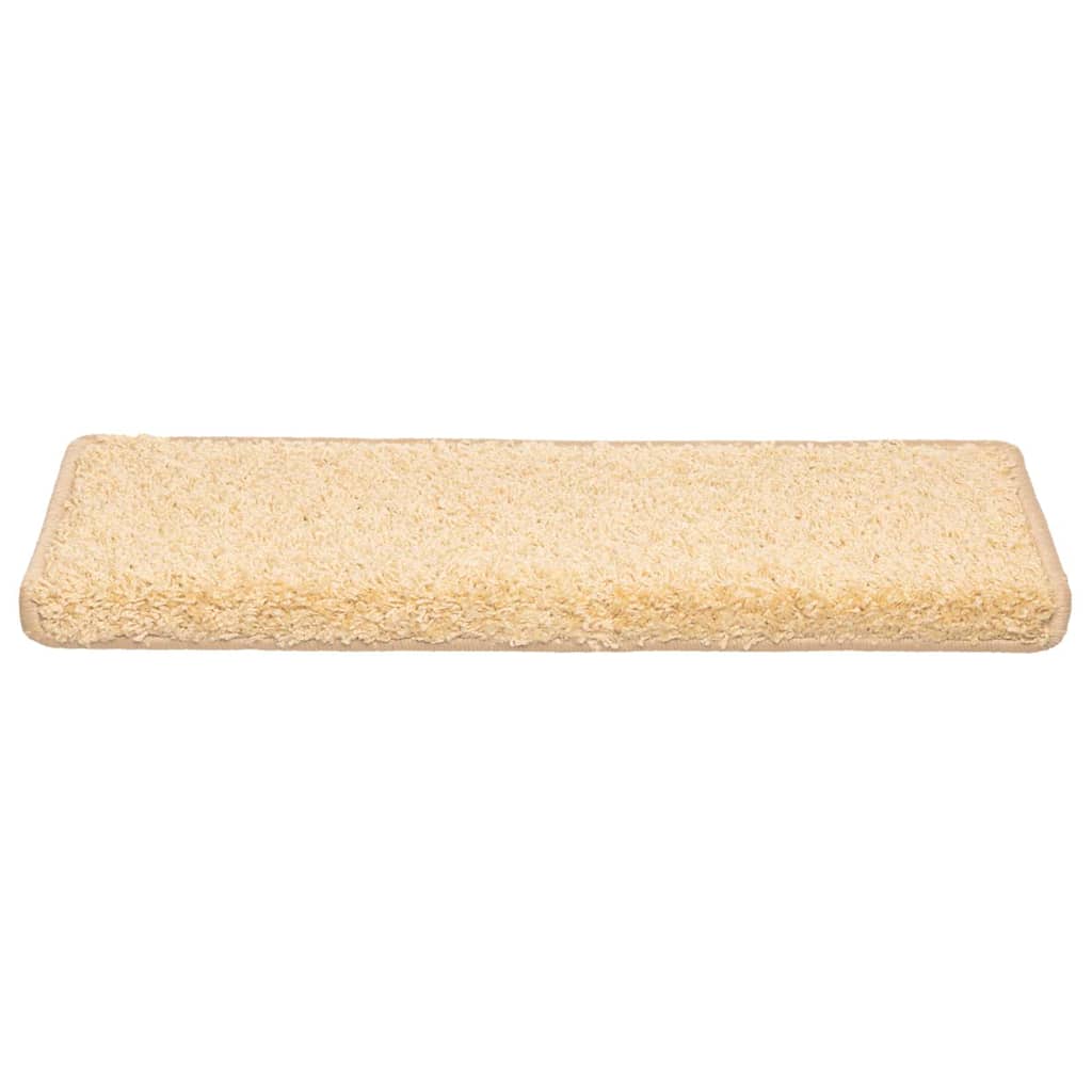 Marches d'escalier 10 pcs. 65x21x4 cm Crème Bord Rectangulaire