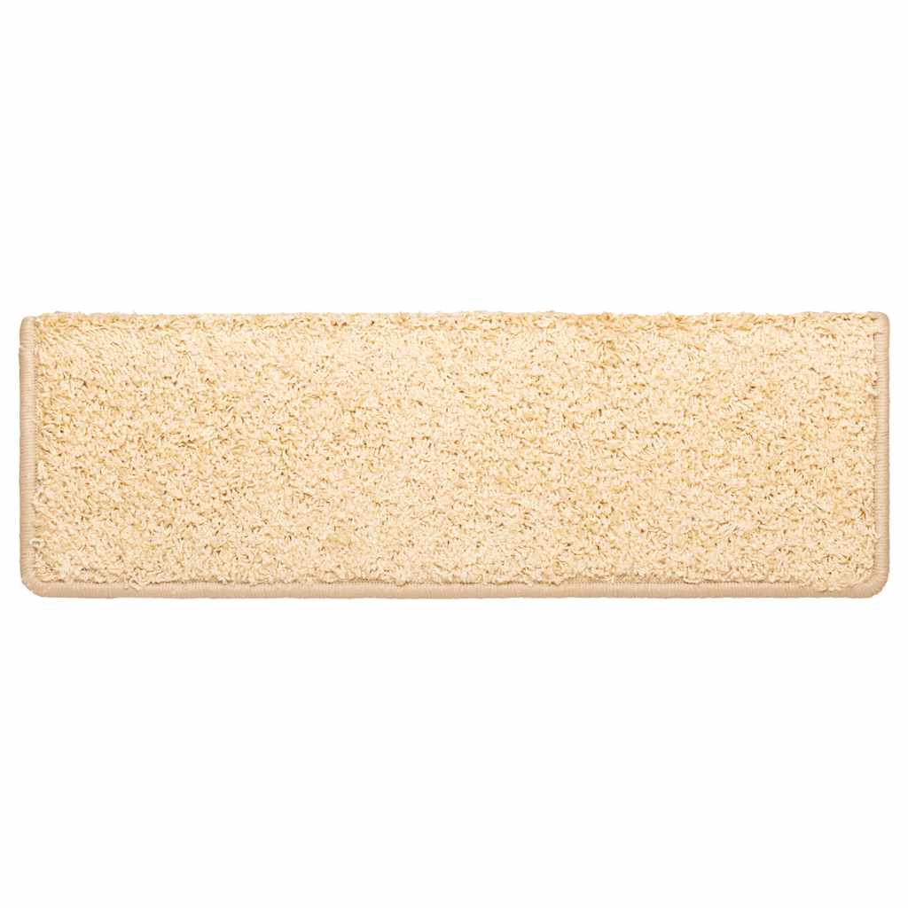 Marches d'escalier 10 pcs. 65x21x4 cm Crème Bord Rectangulaire