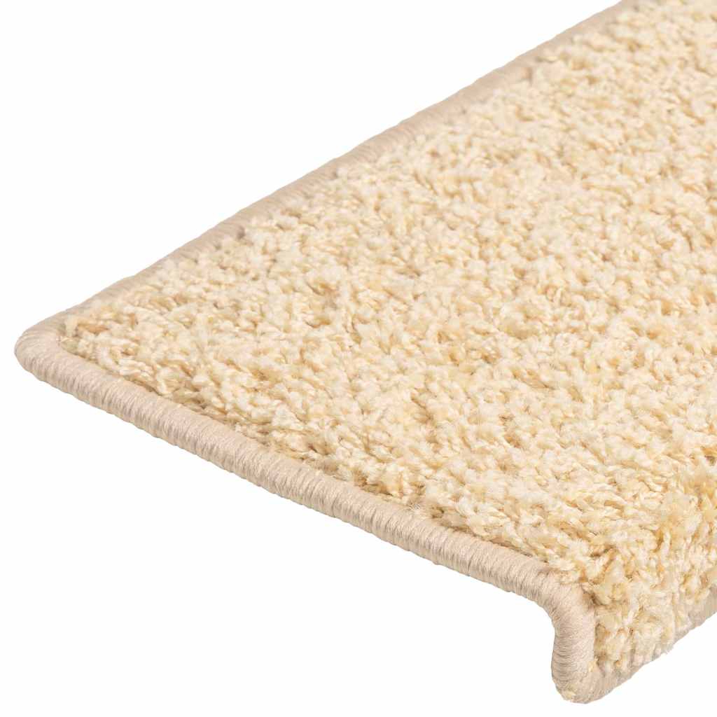 Marches d'escalier 10 pcs. 65x21x4 cm Crème Bord Rectangulaire