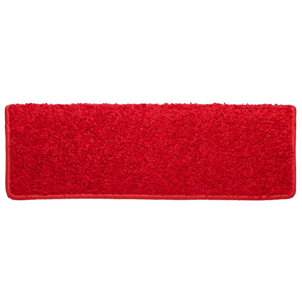 Marches d'escalier 10 pcs. 65x21x4 cm Rouge Bordure rectangulaire