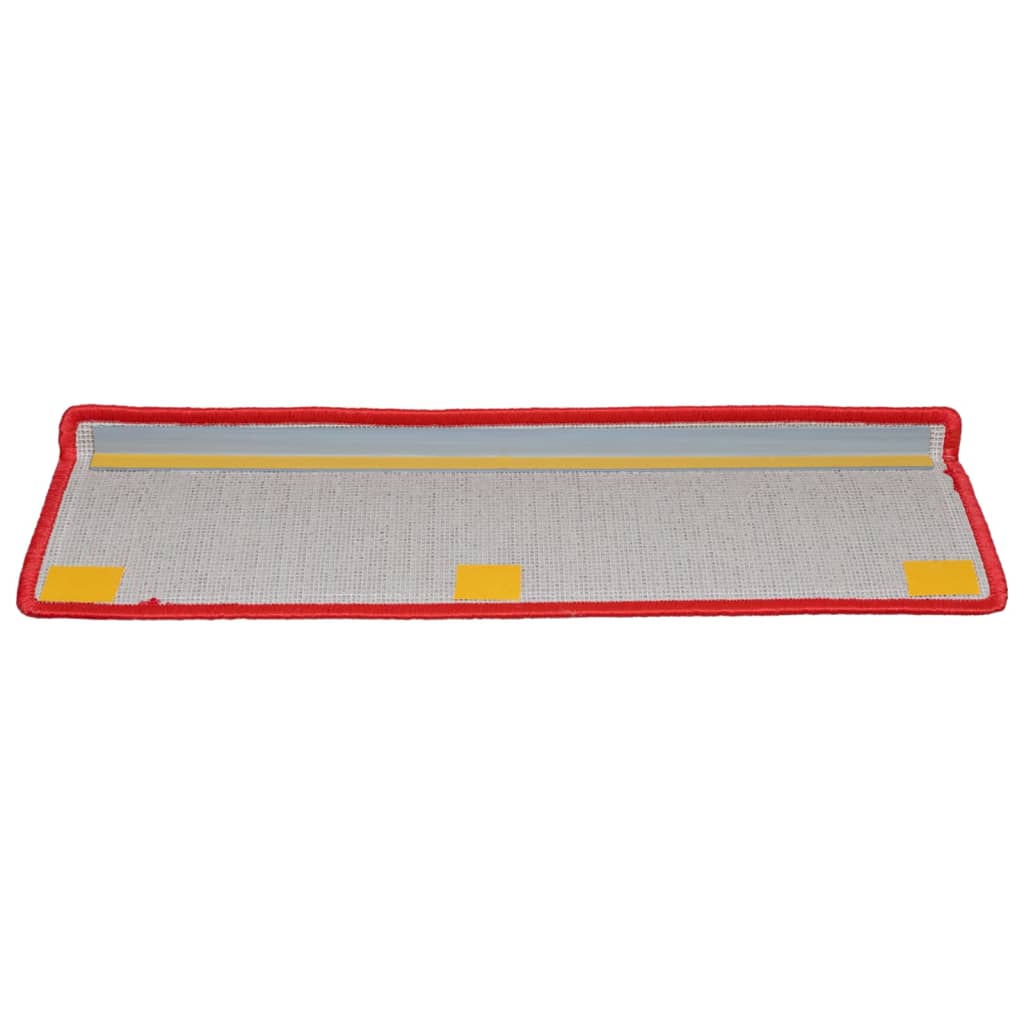 Marches d'escalier 10 pcs. 65x21x4 cm Rouge Bordure rectangulaire