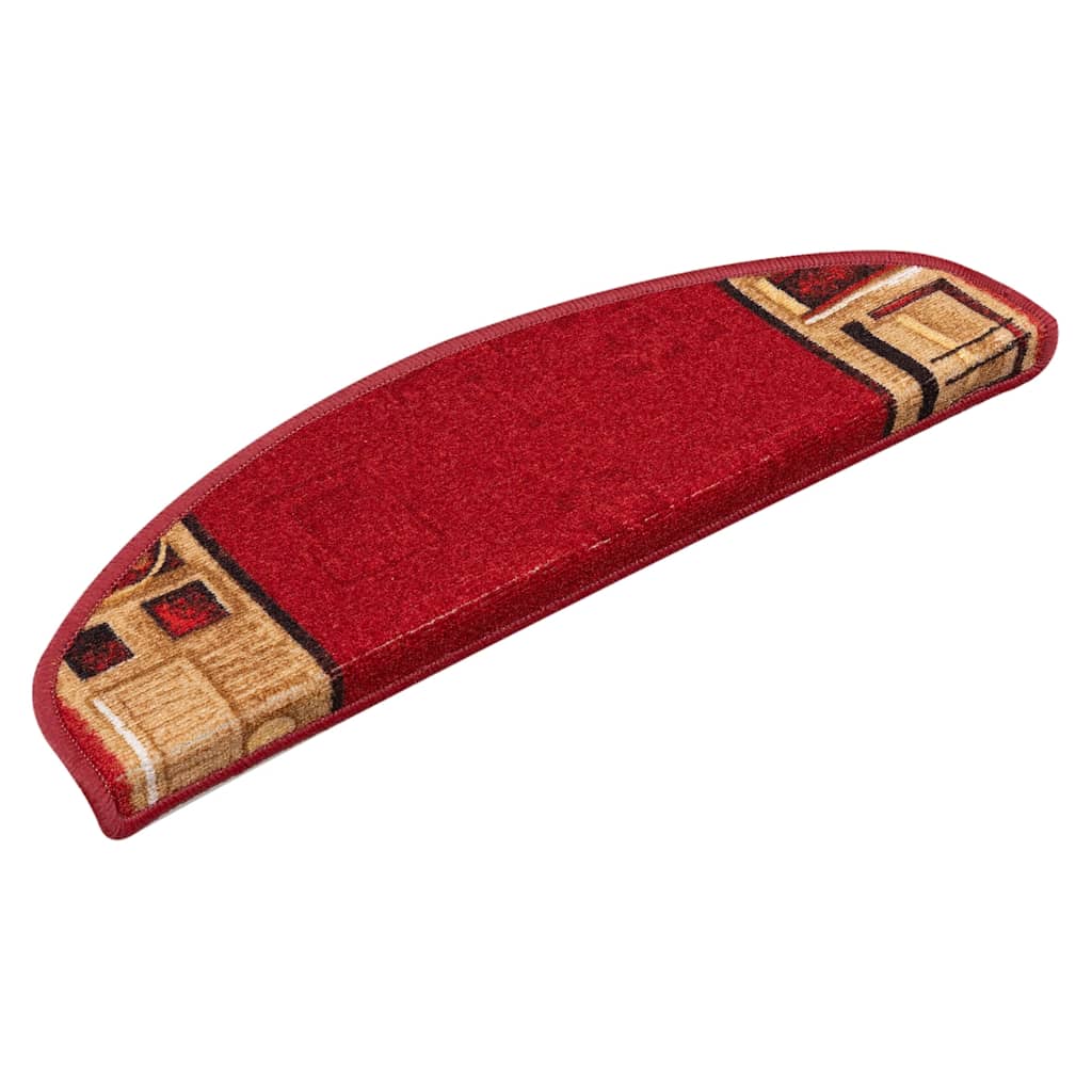 Marches auto-adhésives 10 pces 65x21x4 cm Rouge