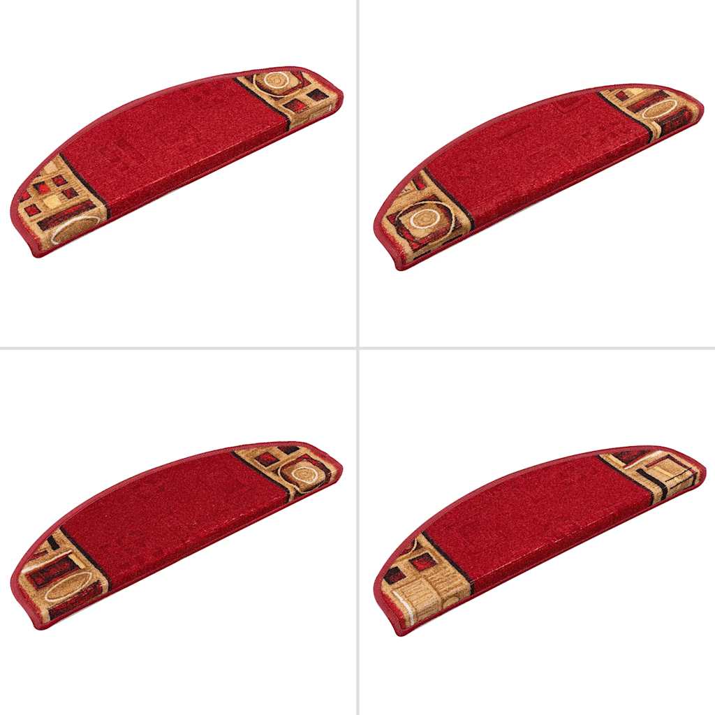 Marches auto-adhésives 10 pces 65x21x4 cm Rouge
