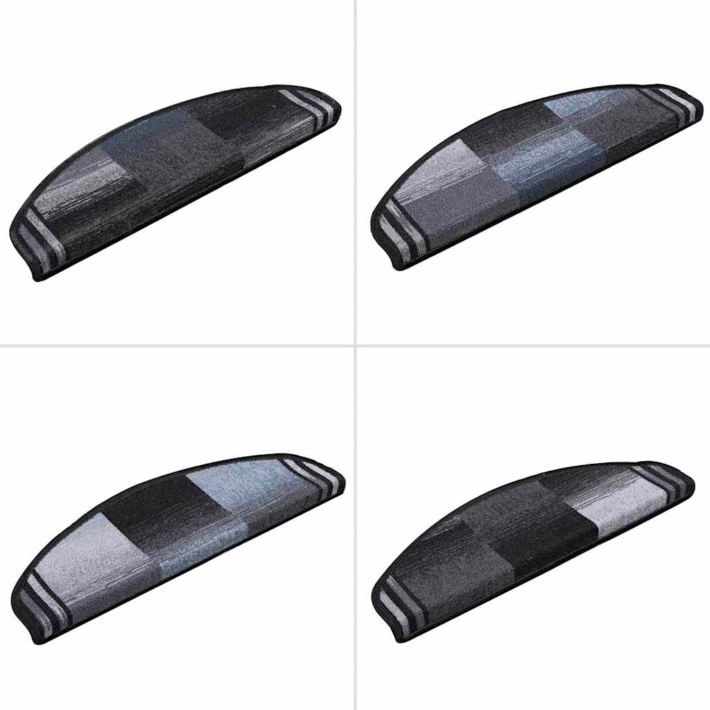 Stair Treads Self-Adhesive 5 Pcs. 65x21x4 cm Black Grey