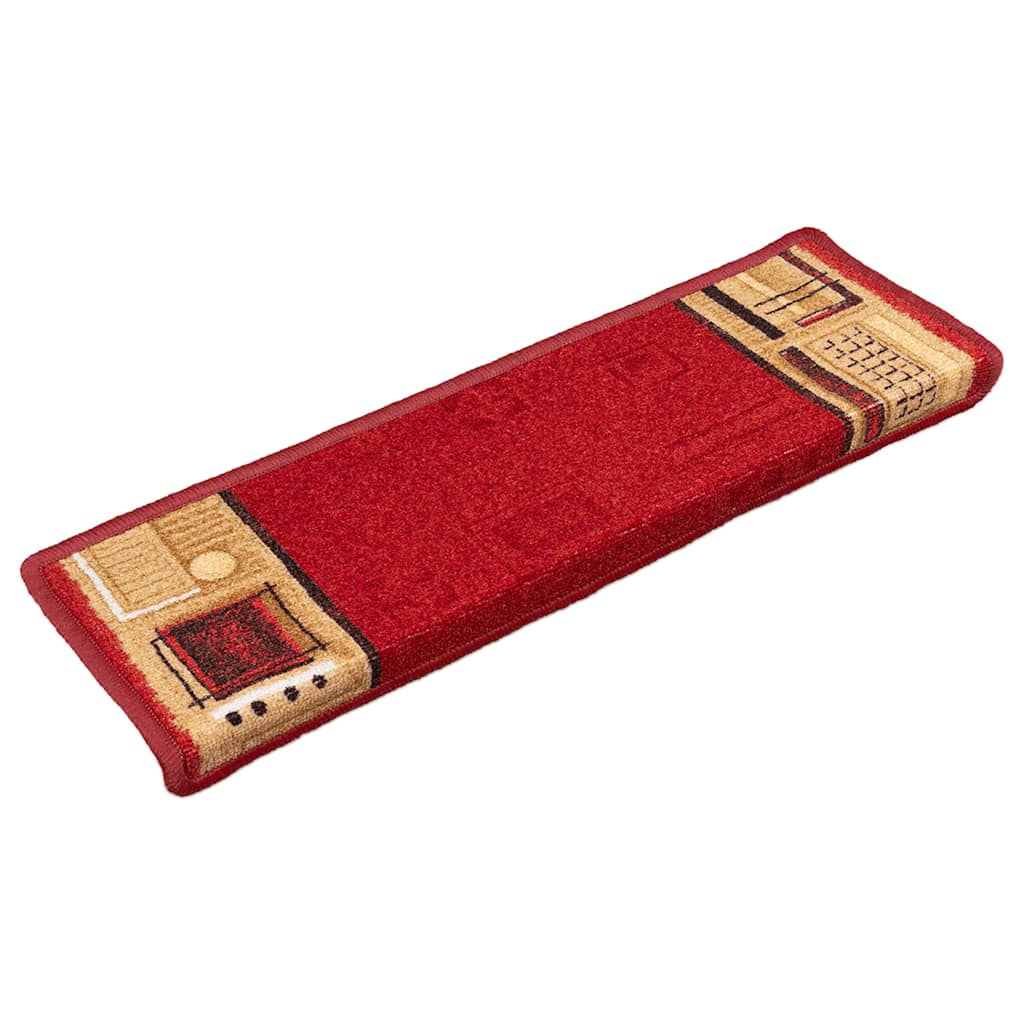 Tapis de marche auto-adhésifs 5 pcs 65x21x4 cm Rouge