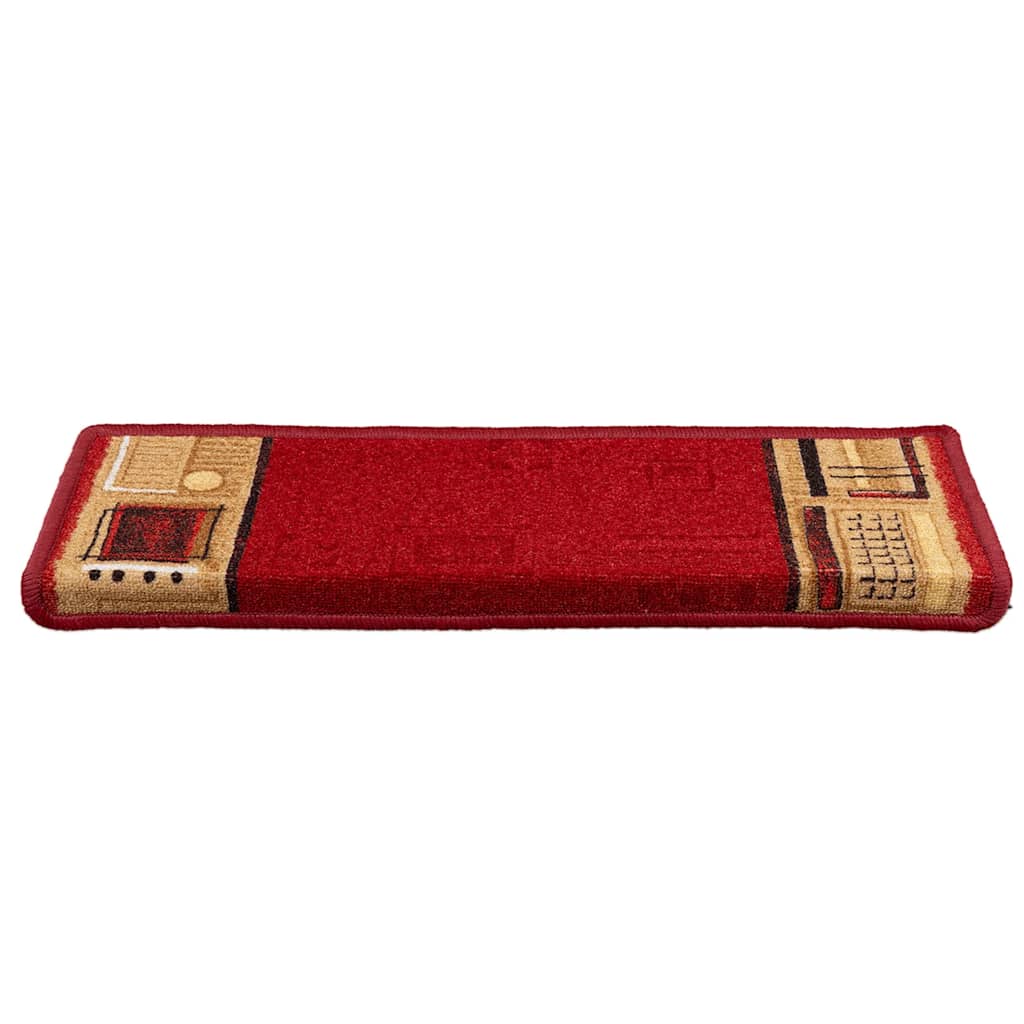 Tapis de marche auto-adhésifs 5 pcs 65x21x4 cm Rouge