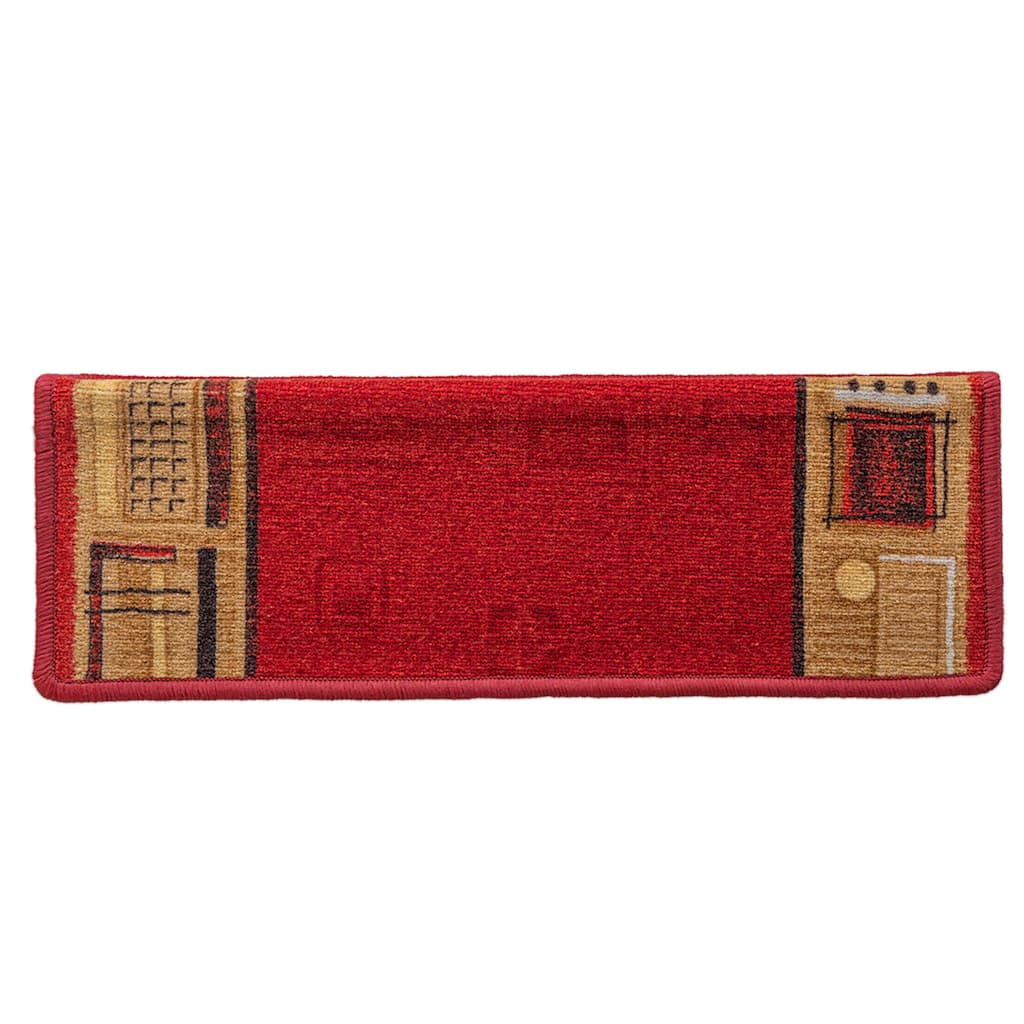 Tapis de marche auto-adhésifs 5 pcs 65x21x4 cm Rouge