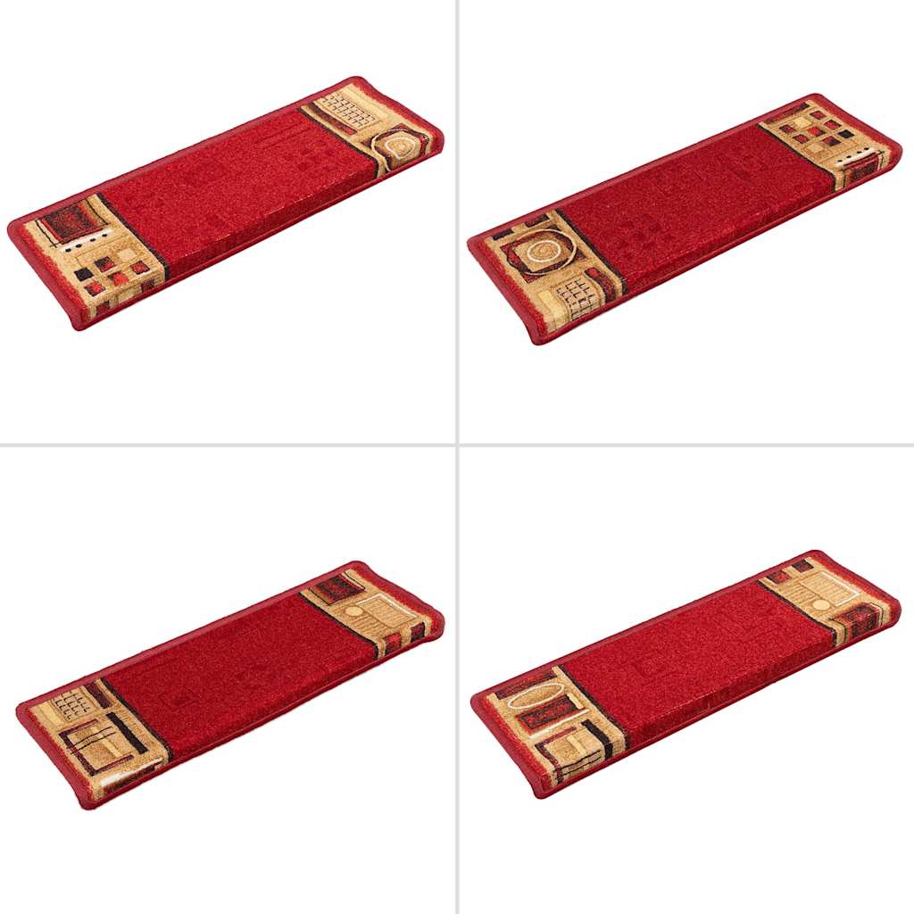 Tapis de marche auto-adhésifs 5 pcs 65x21x4 cm Rouge
