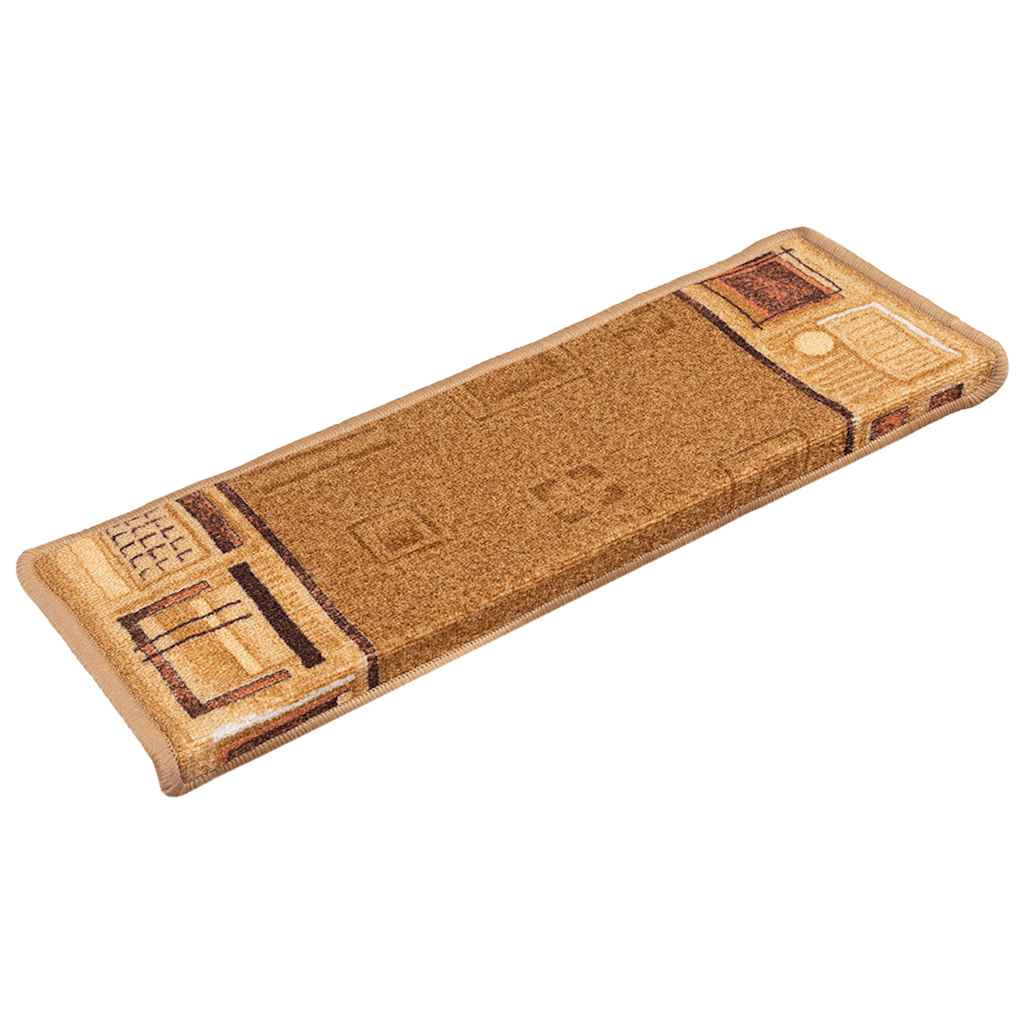 Stair Mats Self-Adhesive 5 pcs. 65x21x4 cm Beige