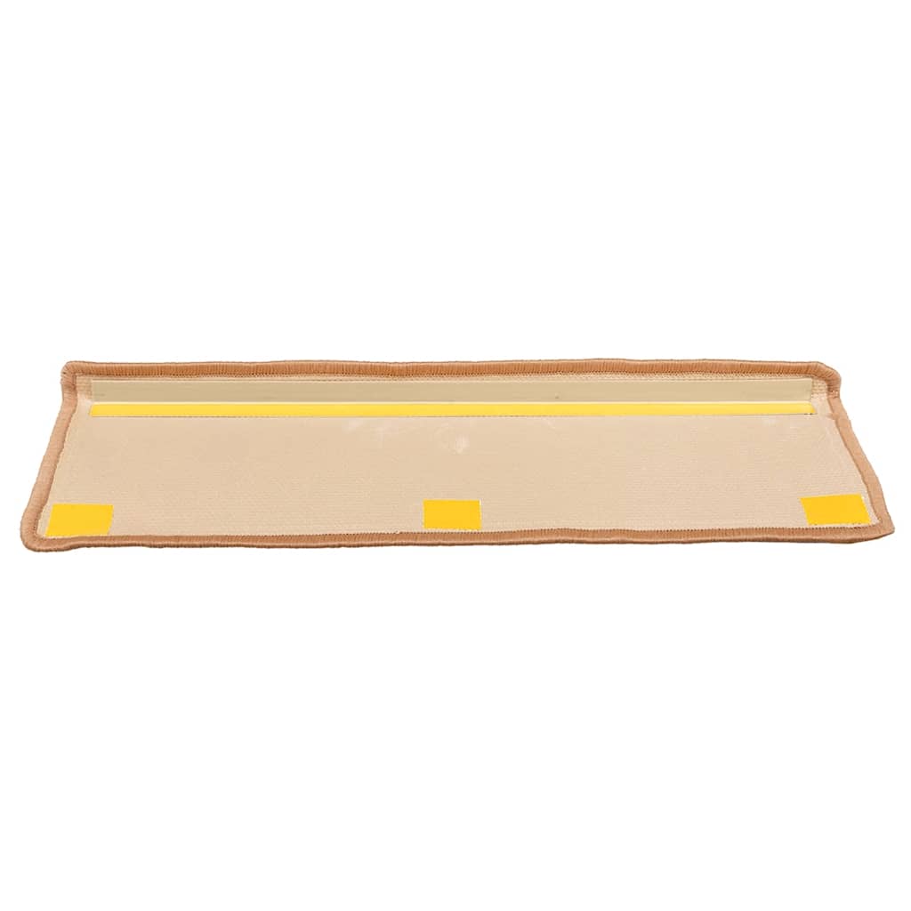 Stair Mats Self-Adhesive 5 pcs. 65x21x4 cm Beige